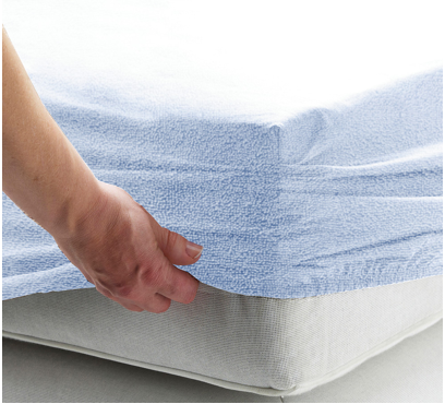 Froté plachta PREMIUM do postieľky FD2 – blankytná – 60–70 × 120–140 cm (2)