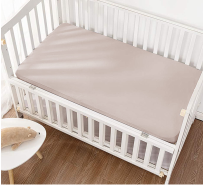 Jersey plachta s lycrou do postieľky JD17 – latte – 60–70 × 120–140 cm