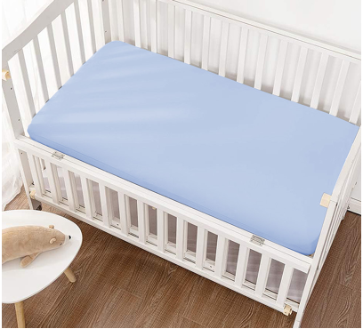 Jersey plachta s lycrou do postieľky JD3 – modrá – 60–70 × 120–140 cm
