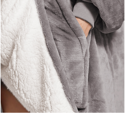 Mikino-deka s kapucňou MD3 – sivá – S/XXL