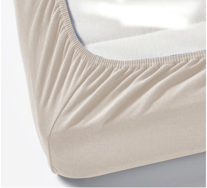 Jersey plachta s lycrou do postieľky JD17 – latte – 60–70 × 120–140 cm (2)