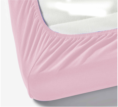 Jersey plachta s lycrou do postieľky JD22 – ružová – 60–70 × 120–140 cm (2)