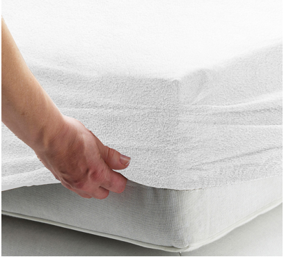 Froté plachta PREMIUM do postieľky FD1 – biela – 60–70 × 120–140 cm (1)